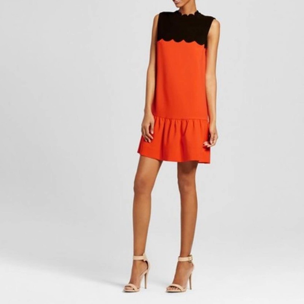 Victoria Beckham Dress For Target Scallop Trim